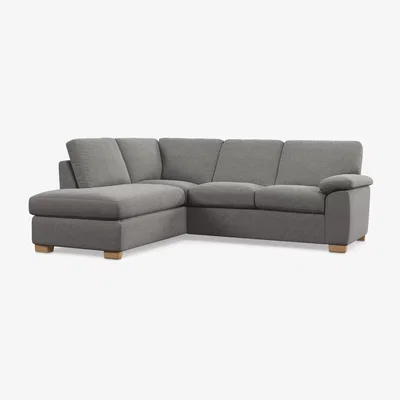 John Lewis John Lewis Camden 5+ Seater LHF Corner End Chaise Unit, Light Leg