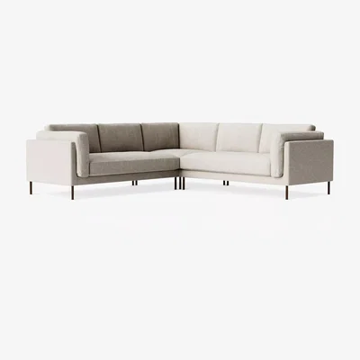 John Lewis Swoon Munich 5 Seater Corner Sofa, Dark Leg