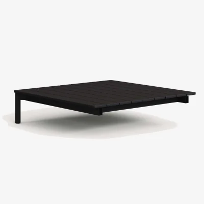 Kave Home Sorells corner table top for sofa in grey aluminium 95 x 95cm