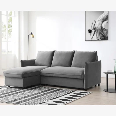 La Redoute Beatrice Velvet Corner Sofa Bed