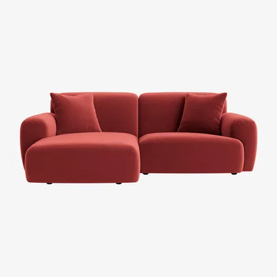 Loaf Squishblocks Modular Chaise Sofa - Medium Left Hand - Clever Velvet - Rocking Horse