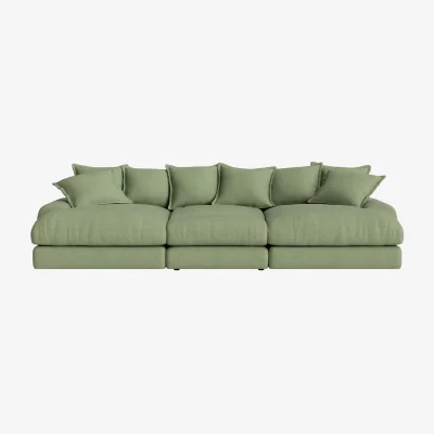 Loaf Wodge Chaise Movie Sofa (Allo Vera House Fabric)