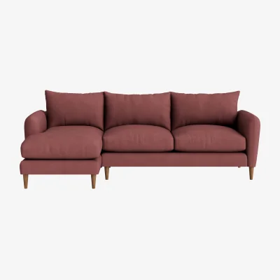 Loaf Squishmeister Chaise Sofa, Extra Large Left Hand (Berry Jelly Clever Cotton)