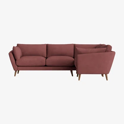 Loaf Groover Corner Sofa in Large Right Hand in Berry Jelly Clever Cotton