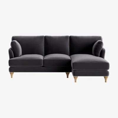 Loaf Smithy Chaise Sofa, Large Right Hand (Wire Wool Clever Velvet)
