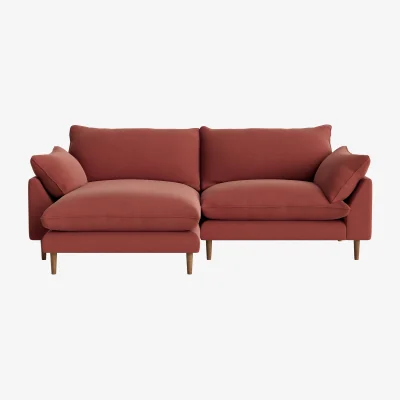 Loaf Slow Riser Chaise, Large Left Hand (Summer Pudding Clever Linen)