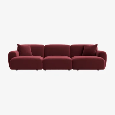 Loaf Squishblocks Chaise Movie  Sofa (Drenched Damsons Clever Velvet)
