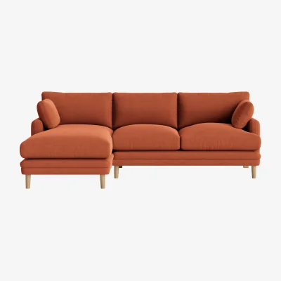 Loaf Squisharoo Chaise Sofa, Extra Large Left Hand (Marmalade Clever Linen)