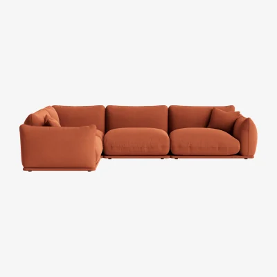Loaf Blockbuster Modular Corner Sofa, Large Left (Marmalade Clever Linen)