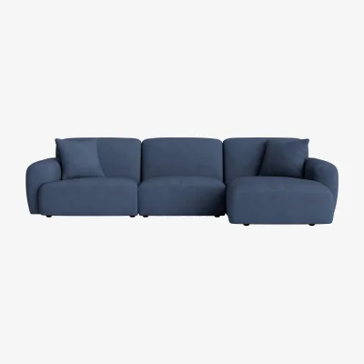 Loaf Squishblocks Modular Chaise Sofa, Large Right Hand (Sloe Berry Bush Clever Cotton)