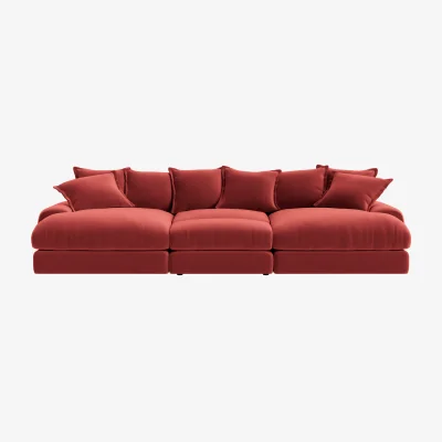 Loaf Wodge Chaise Movie Sofa (Rocking Horse Clever Velvet)