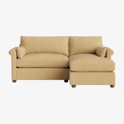 Loaf Queenie Chaise Sofa, Large Right Hand (Straw Hat House Fabric)