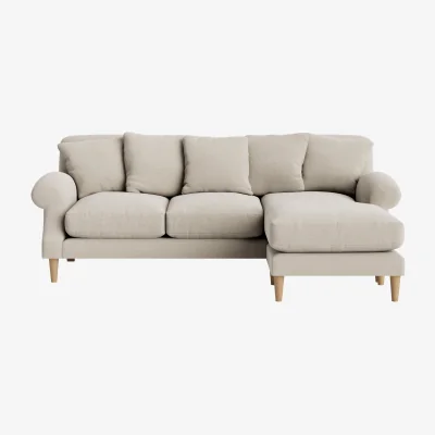 Loaf Crumpet Chaise Sofa, Large Right Hand (Thatch House Fabric)
