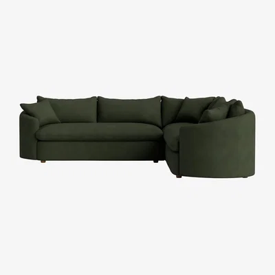 Loaf Curvella Corner Sofa, Even (Woody Walk Clever Cotton)