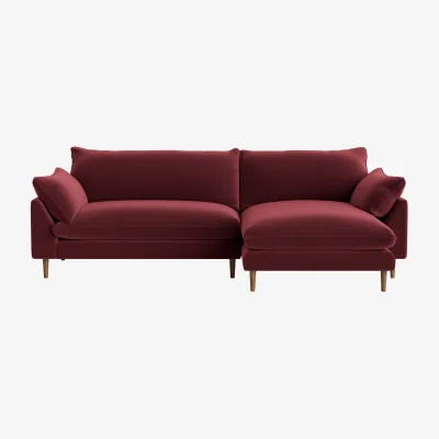 Loaf Slow Riser Chaise, Extra Large Right Hand (Drenched Damsons Clever Velvet)