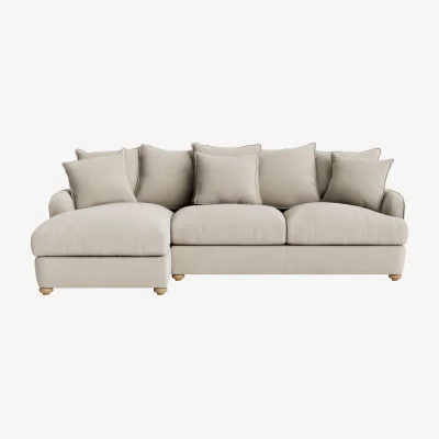 Loaf Smooch Chaise Sofa, Extra Large Left Hand (Thatch House Fabric)