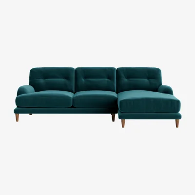 Loaf Sugar Bum Chaise Sofa, Extra Large Right Hand (Rockpool Clever Velvet)