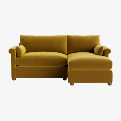 Loaf Queenie Chaise Sofa, Large Right Hand (Honey Pot Clever Velvet)