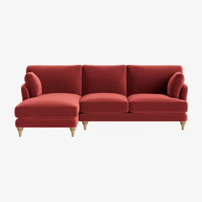 Loaf Smithy Chaise Sofa - Extra Large Left Hand - Clever Velvet - Rocking Horse