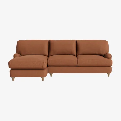 Loaf Jonesy Chaise Sofa, Extra Large Left Hand (Cinnamon Bun Clever Linen)