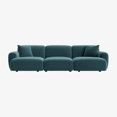 Loaf Squishblocks Chaise Movie  Sofa (Sopping Seagrass Clever Velvet)