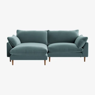 Loaf Slow Riser Chaise, Large Left Hand (Beach Ball Clever Velvet)