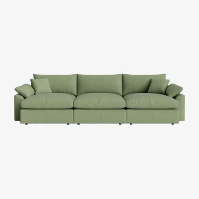 Loaf Cuddlemuffin Chaise Movie Sofa (Allo Vera House Fabric)