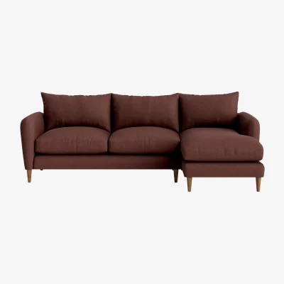 Loaf Squishmeister Chaise Sofa, Extra Large Right Hand (Mulberry Wine Clever Linen)