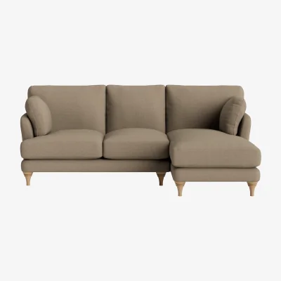 Loaf Smithy Chaise Sofa, Large Right Hand (Portobello Mushroom Clever Slubby Linen)