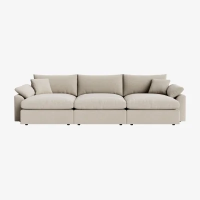 Loaf Cuddlemuffin Chaise Movie Sofa (Thatch House Fabric)