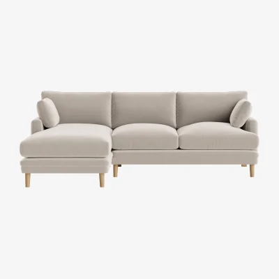 Loaf Squisharoo Chaise Sofa, Extra Large Left Hand (Warm Dough Clever Velvet)