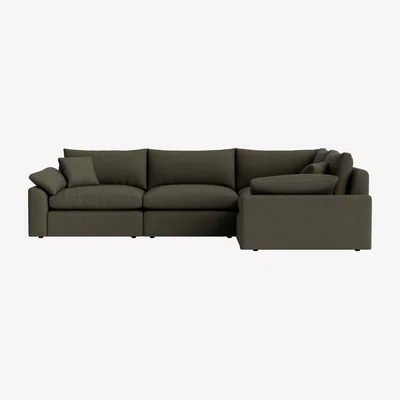 Loaf Cuddlemuffin Modular Corner Sofa, Large Right Hand (Woody Walk Clever Cotton)
