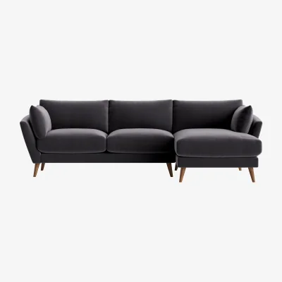 Loaf Groover Chaise, Extra Large Right Hand (Wire Wool Clever Velvet)