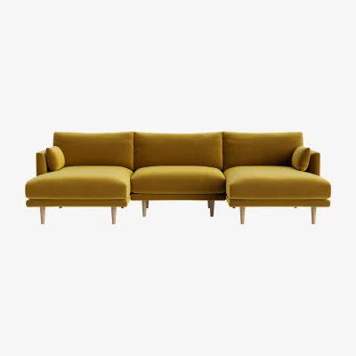 Loaf Jeffers Chaise Sofa, Udoch (Honey Pot Clever Velvet)