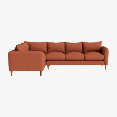 Loaf Squishmeister Corner Sofa, Extra Large Left Hand (Candied Peel Clever Slubby Linen)