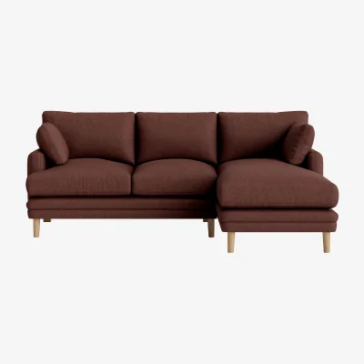 Loaf Squisharoo Chaise Sofa, Large Right Hand (Mulberry Wine Clever Linen)