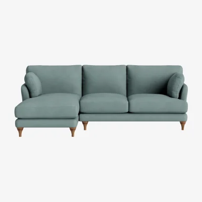 Loaf Smithy Chaise Sofa, Extra Large Left Hand (Smoothed Seaglass Clever Cotton)