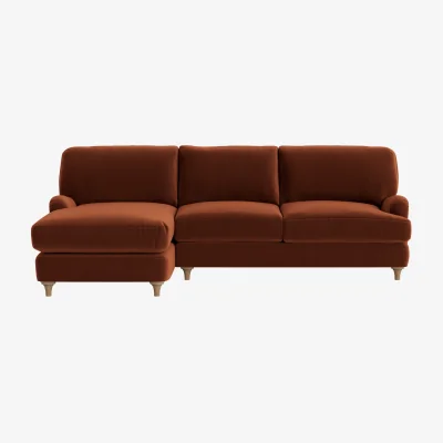 Loaf Jonesy Chaise Sofa, Extra Large Left Hand (Sticky Toffee Clever Velvet)