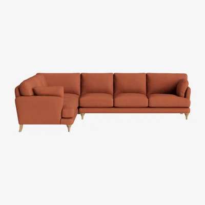 Loaf Smithy Corner Sofa, Extra Large Left Hand (Candied Peel Clever Slubby Linen)