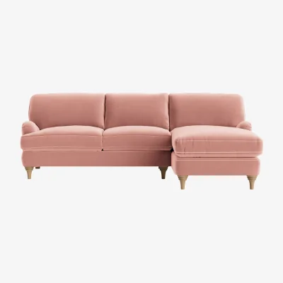 Loaf Jonesy Chaise Sofa, Extra Large Right Hand (Flushed Cheek Clever Velvet)