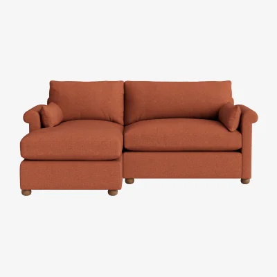 Loaf Queenie Chaise Sofa, Large Left Hand (Candied Peel Clever Slubby Linen)
