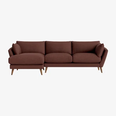 Loaf Groover Chaise, Extra Large Left Hand (Mulberry Wine Clever Linen)