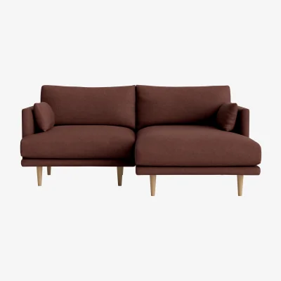 Loaf Jeffers Chaise Sofa, Large Right Hand (Mulberry Wine Clever Linen)