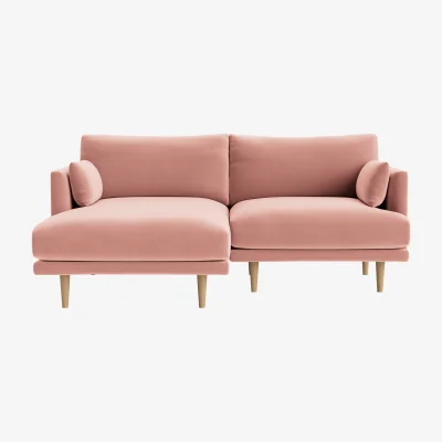 Loaf Jeffers Chaise Sofa, Large Left Hand (Flushed Cheek Clever Velvet)