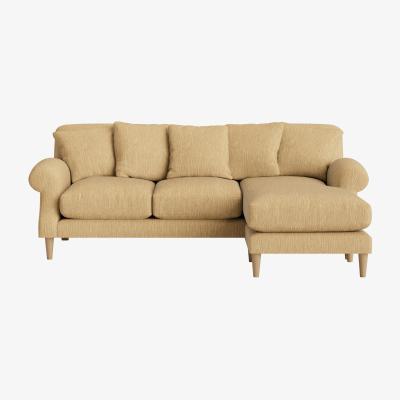 Loaf Crumpet Chaise Sofa - Large Left Hand - House Fabric - Straw Hat