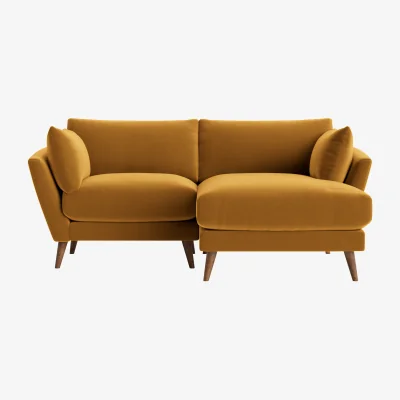 Loaf Groover Chaise, Large Right Hand (Butterscotch Clever Velvet)