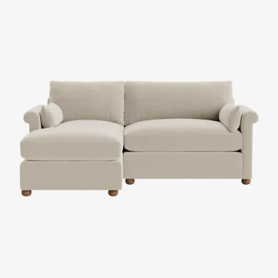 Loaf Queenie Chaise Sofa, Large Left Hand (Blotting Paper Clever Velvet)