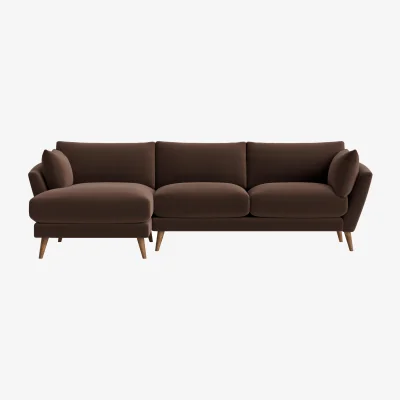 Loaf Groover Chaise, Extra Large Left Hand (Coffee Drip Clever Velvet)