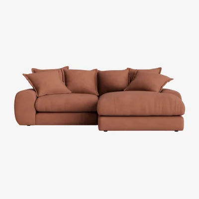 Loaf Wodge Modular Chaise Sofa, Med Rh (Cheeky Nutmeg Clever Cotton)