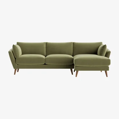 Loaf Groover Chaise, Extra Large Right Hand (Gardening Glove Green Clever Velvet)